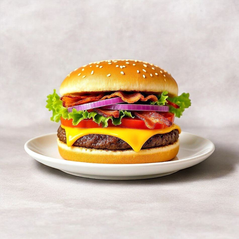 Clasic Burger de LF Burger con salsa Big Mac y carne Angus