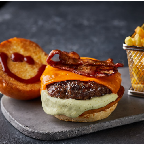 Hamburguesa Infantil de LF Burger con carne Angus y queso cheddar